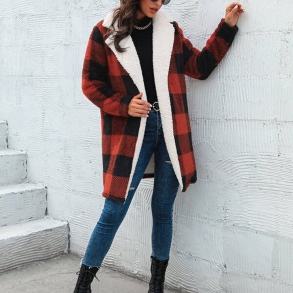 Red So Soft and Cozy Gingham Plaid Print Long tedd - Picture 2 of 6